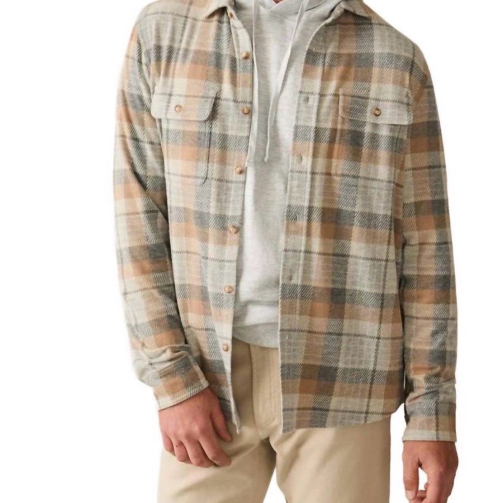 Faherty Plaid Lightweight Legend Sweater Flannel Shirt